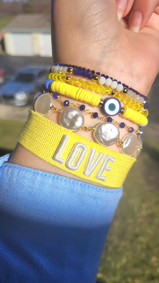 Bracelets Yellow and Blue