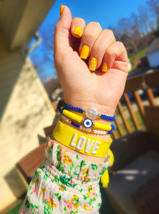 Bracelets Blue and Yellow